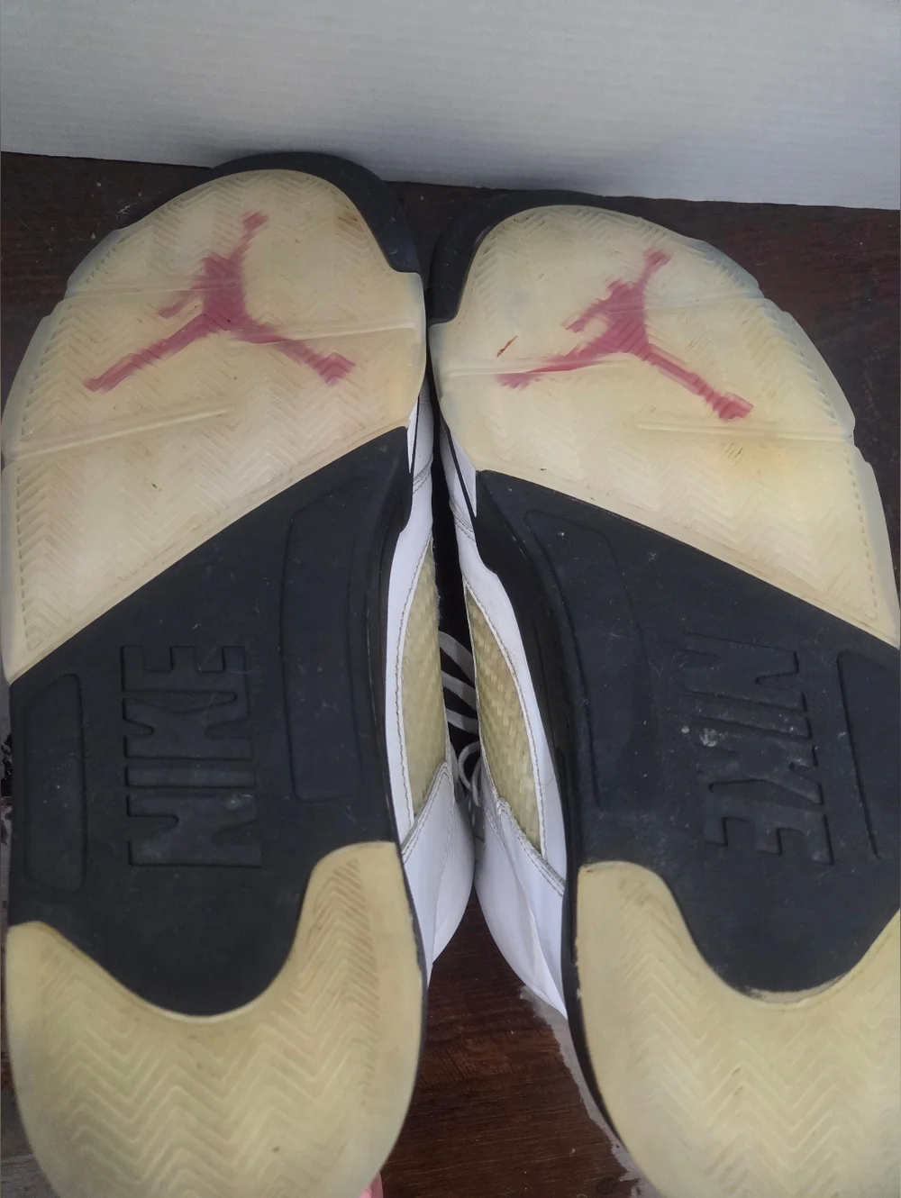 Nike Air Jordan Retro 5 Fire Red Basketball Sneakers In Size 14